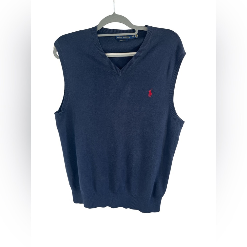 Polo Ralph Lauren‎ men’s blue sweater vest size large